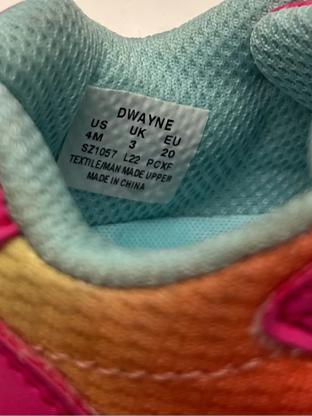 Stride Rite Dwayne Toddler Walker Pink & Aqua Shoes Sneakers Size 4